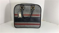 Bowling Ball Bag Leather Gray/black/maroon