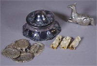 American silver plated trinket box,