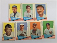 1961 Fleer Baseball 7 Different Cards with HOF
