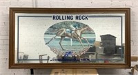 Huge Rolling Rock Derby Secretariat Bar Mirror