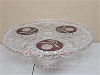 Beautiful glass cake plate