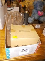 (7) Stemware Glasses, Metal Drink Mixer,
