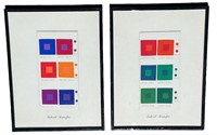 Two Color Theory Works of Art Style ofJosef Albers