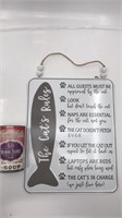 Metal The Cat's Rules Wall Sign