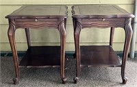 (2) Vintage Mahogany End/Accent Tea tables, 25”x