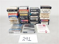 (35) 8-Track Tapes + 2 New Blanks + Cleaner Tape