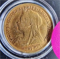 1898 GREAT BRITAIN GOLD SOVEREIGN COIN