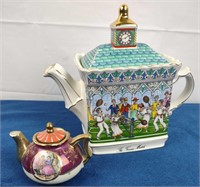Sadler China Teapot & Miniature Teapot