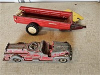 INT'L MANURE SPREADER, ALUIM FIRE TRUCK (AS IS)