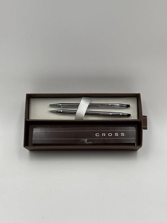 Cross Chrome Pen & Pencil Set 350105WG New in