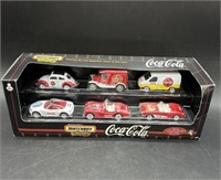 1998 Matchbox Coca Cola 6 Car Box Set