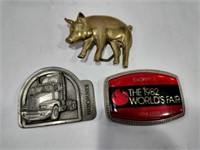 3 belt buckles