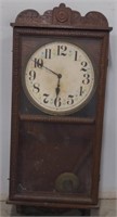 (D) Waterbury Clock Company Vintage Wall Clock.