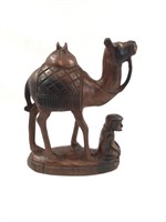 Carved Wood Camel and Wise Man