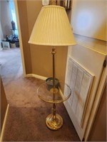 Vintage style metal and glass table lamp