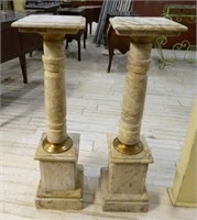 Classical Styled Marble Pedestals.