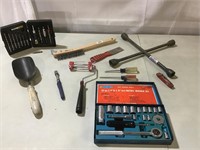 Assort tools;wrench set, screwdrivers, etc