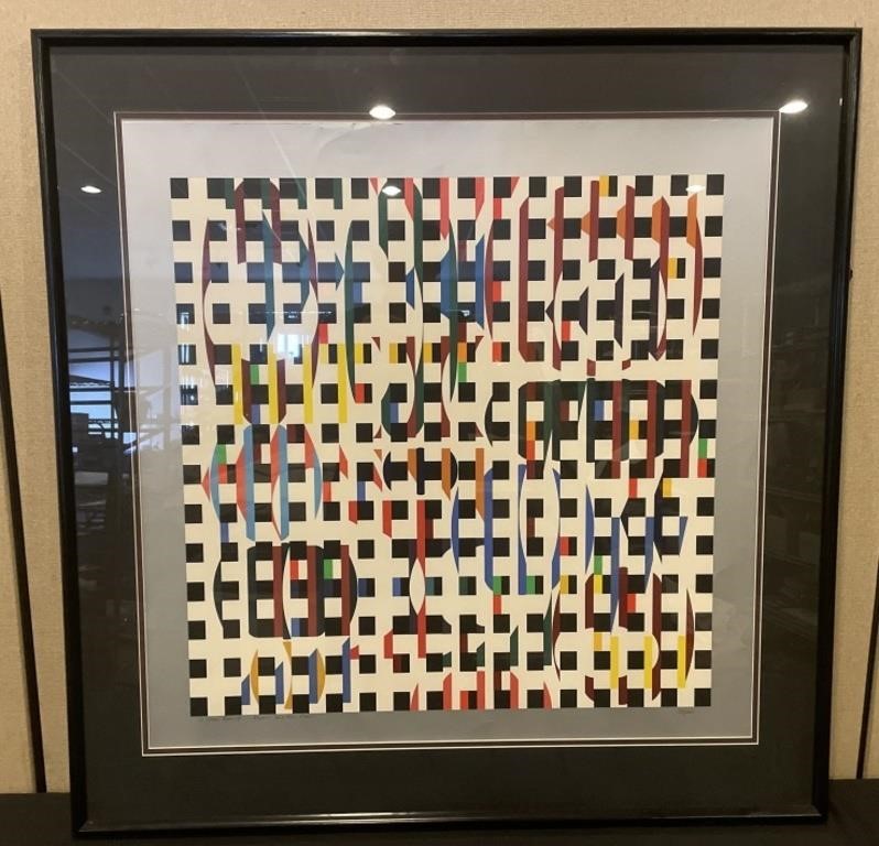 Yaccov Agam Signed Lithograph 1976