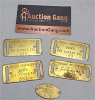 Brass Dog Tags Madison County Iowa