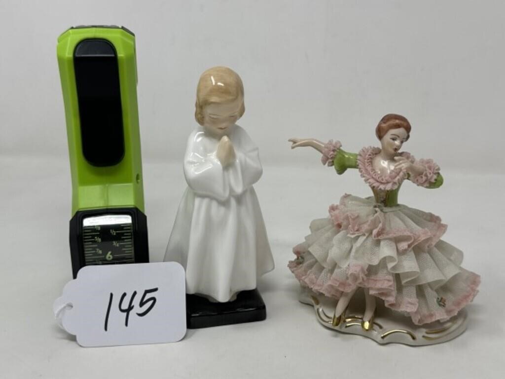 Royal Doulton Figurine & German Fine Lace