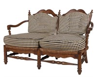 Drexel French Style Walnut Loveseat