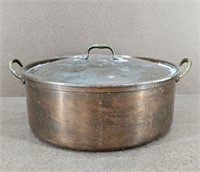 Copper & Brass Pot w/ Lid by Tagus