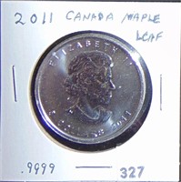 2011 Canada Silver Maple Leaf 1 Oz. .9999