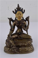 Antique Tibetan Bronze Buddhist Manjushri Diety