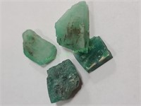 40.37 tcw. Natural Rough Cut Emerald Gems w/COA