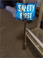 Metal safety first sign 4'h