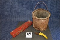 Old Tool Box, Oil Can Spout, Old Bucket