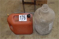 Diesel Can, Plastic Jug (with several coins in
