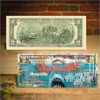 Autographed Jaws Great White Killer Shark $2 Bill