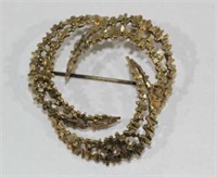 14ct yellow gold vintage brooch,