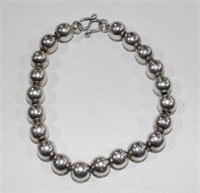 Sterling silver ball link bracelet