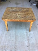 Primitive Wood Coffee Table 29W x 24D x 17.75H