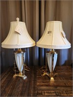 LENOX TABLE LAMPS, SET Quoizel Hollywood Regency
