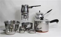 Assorted Stainless Steel Pots & Bowls