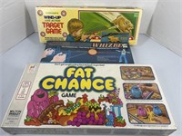 Wind Up Target Game, Fat Chance, and Whizbee