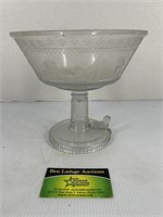 Large Egyptian Glass Compote