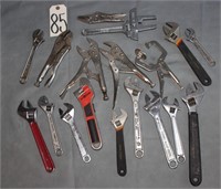 crescent wrenches and vice grips