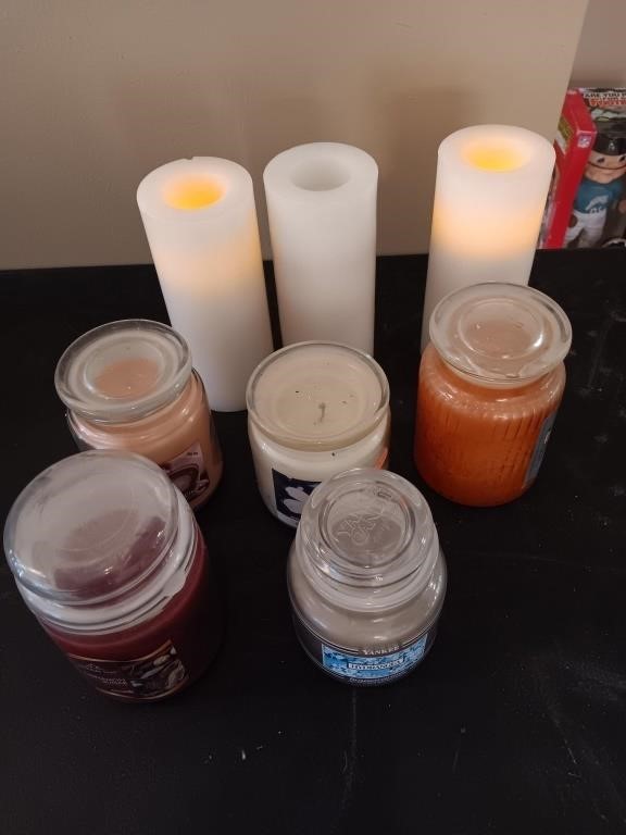 5 new candles and 3 battery operator ones.