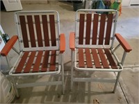 Pair of lawn chairs.
