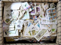 Worldwide Stamps on paper mix 3+ pounds in USPS Me