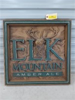 Elk mountain Amber ale sign 23x23.5 *sign is not