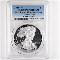 2016-W Proof Silver Eagle PCGS PR70 DCAM