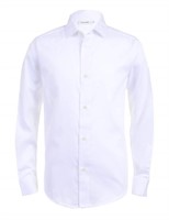 Calvin Klein Boys' Long Sleeve Sateen Dress Shirt,