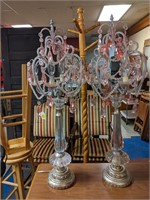 Pr. of Chandelier Table Lamps