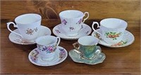 Vintage China Coffee/Demitasse Cups & Saucers
