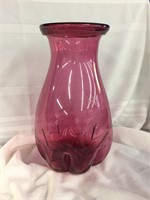 Magnificent Cranberry Glass Vase